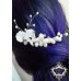 Нежно гребенче-аксесоар за коса за сватба - White Orchid by Rosie
